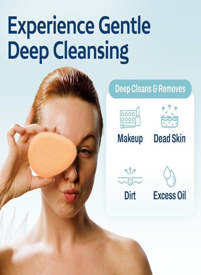 HartFelt [10 Pack] Gentle Exfoliating Facial Sponge for Face - Daily Cleansing Scrubber - Buf Dirt Away with Puf styled Reusable Face Pads for Removing Makeup, Dirt, and Dead Skin - Image 4